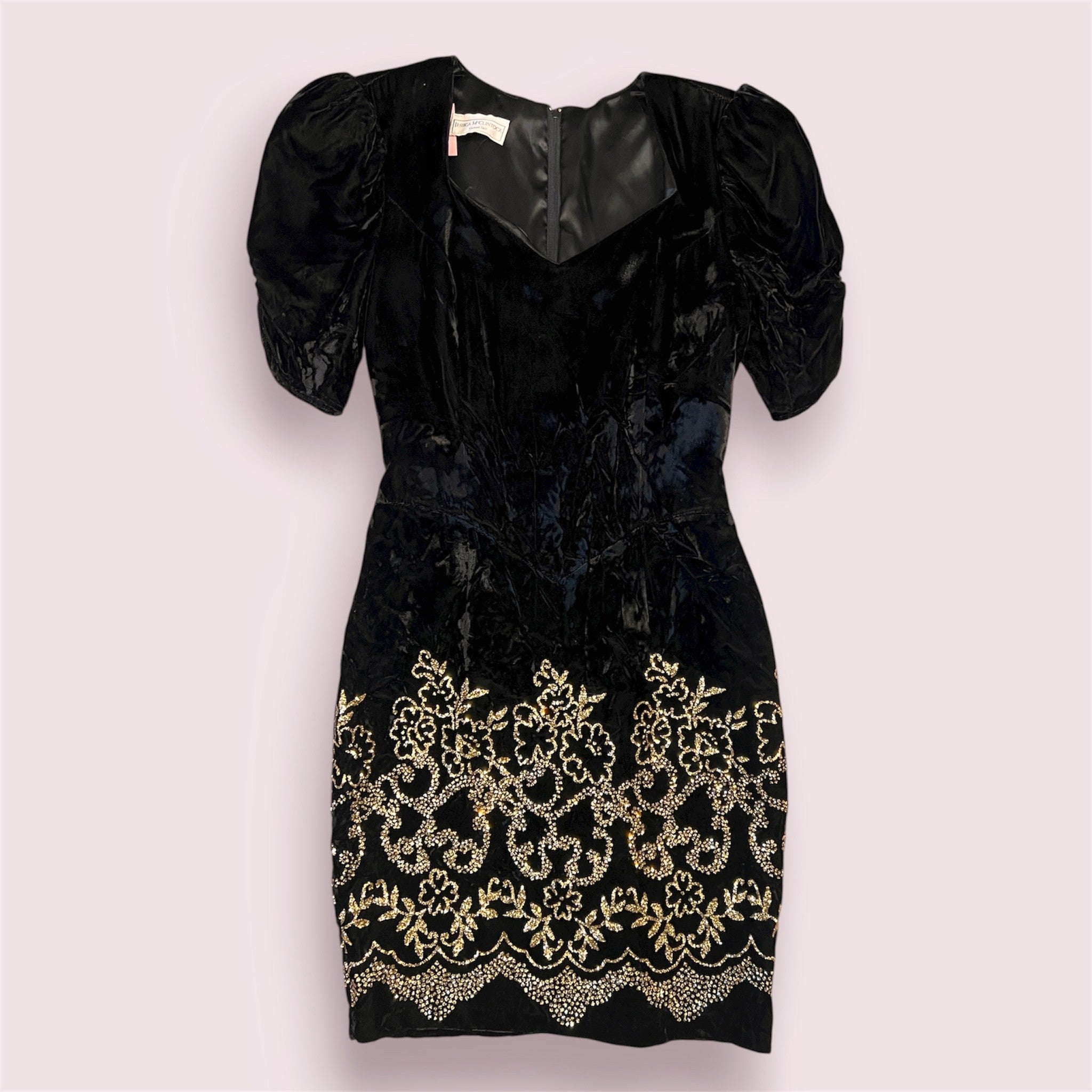 1980s Velvet + Sequined Gunne Sax Dress | Crying Weasel Vintage 1980s Velvet + Sequined Gunne Sax Dress | Crying Weasel Vintage